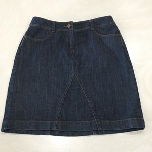 Boden Favorite Mini Denim Skirt Dark Wash